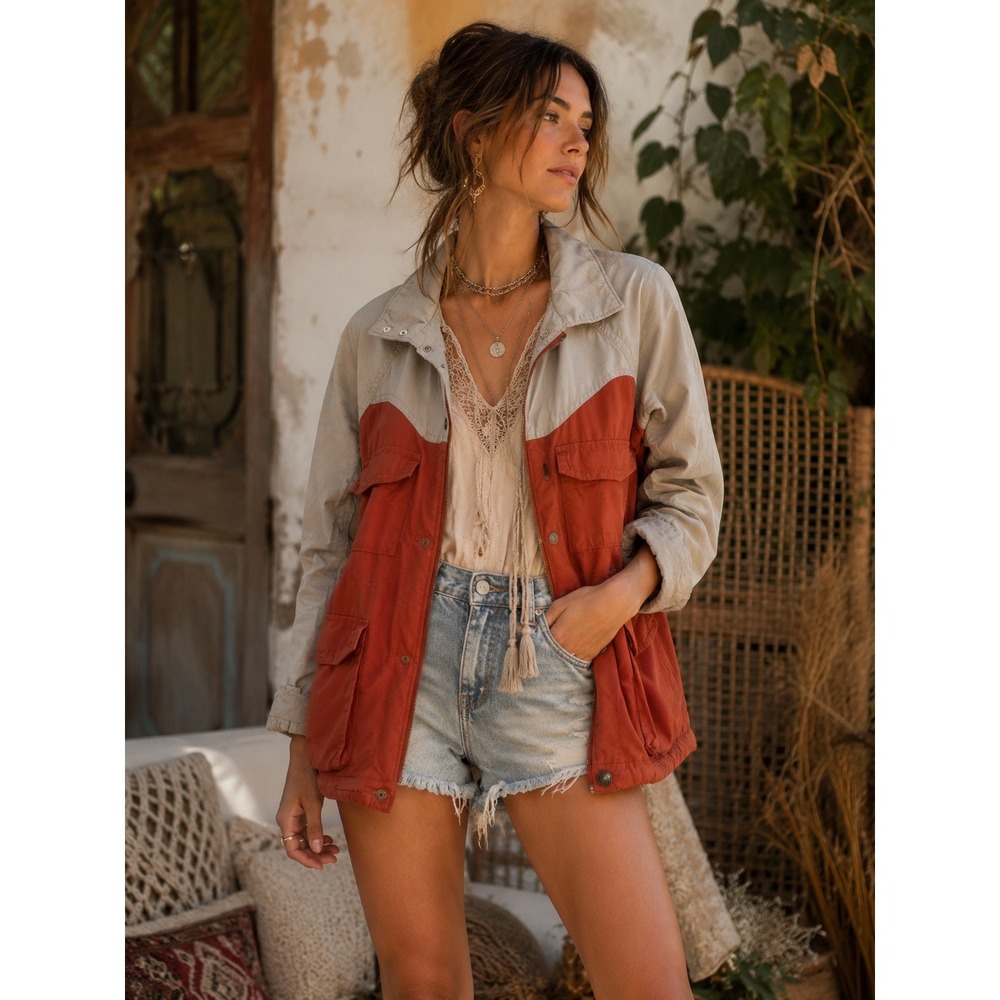 Vintage Jansport Beige and‎ Orange Jacket